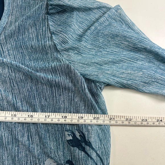 Timeson Women's Long Sleeve Scoop Neck Pleated Front Fitted Blouse Tops LARGE - Picture 7 of 11